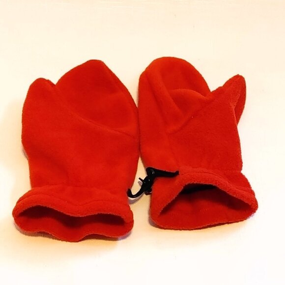 Tim Hortons Fleece Mittens PAIR Red Embroidered - Picture 4 of 4